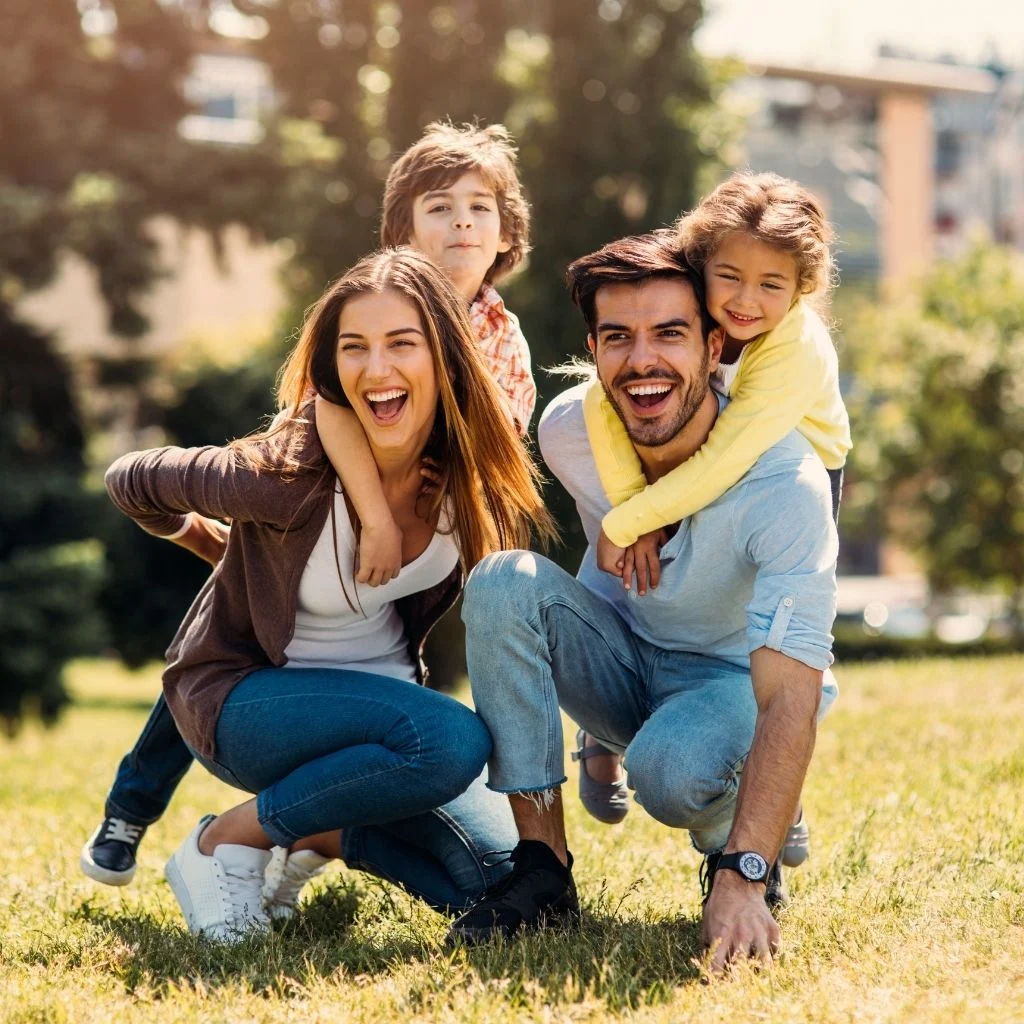 a beautiful, happy, and loving family