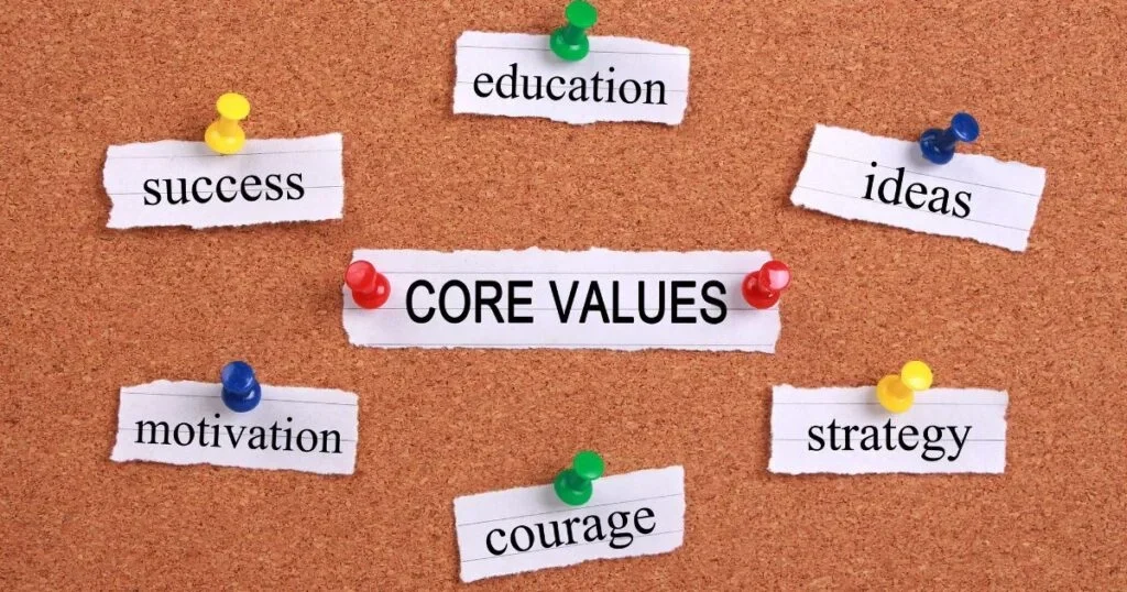Following values in life brings stability.