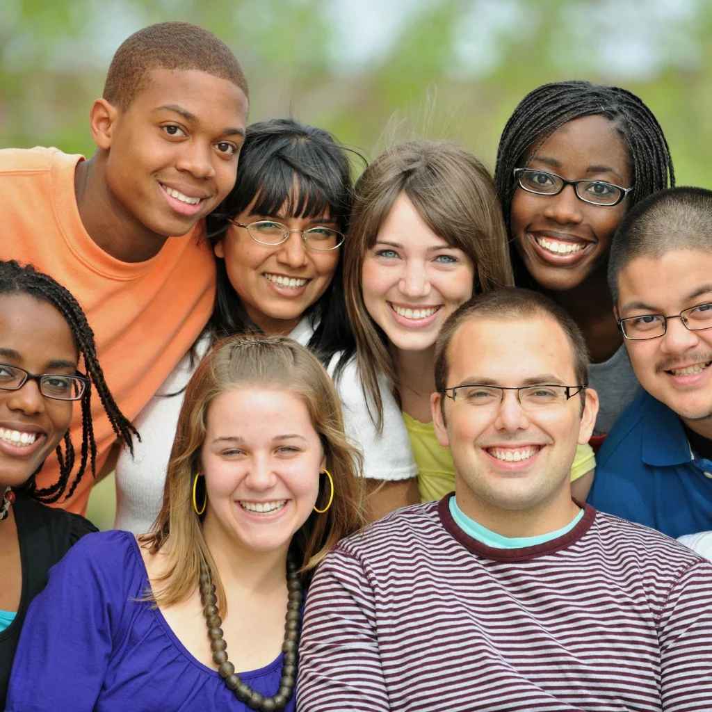 Happy Young Adults Pushing Through Life Adjustments