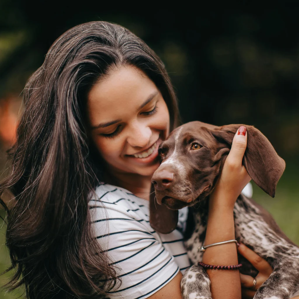 Smiling Woman with ESA Dog