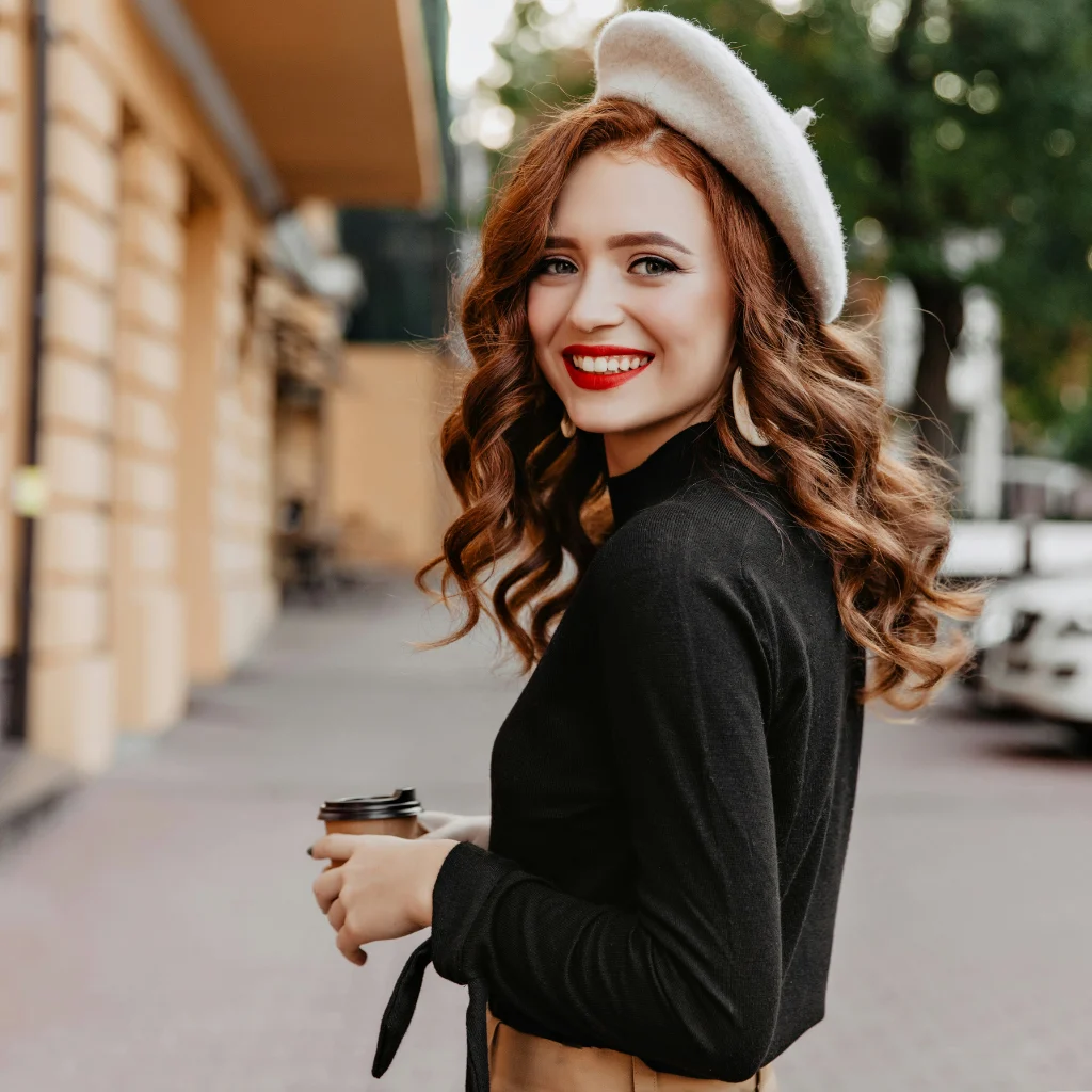 Smiling woman who found relief from trauma