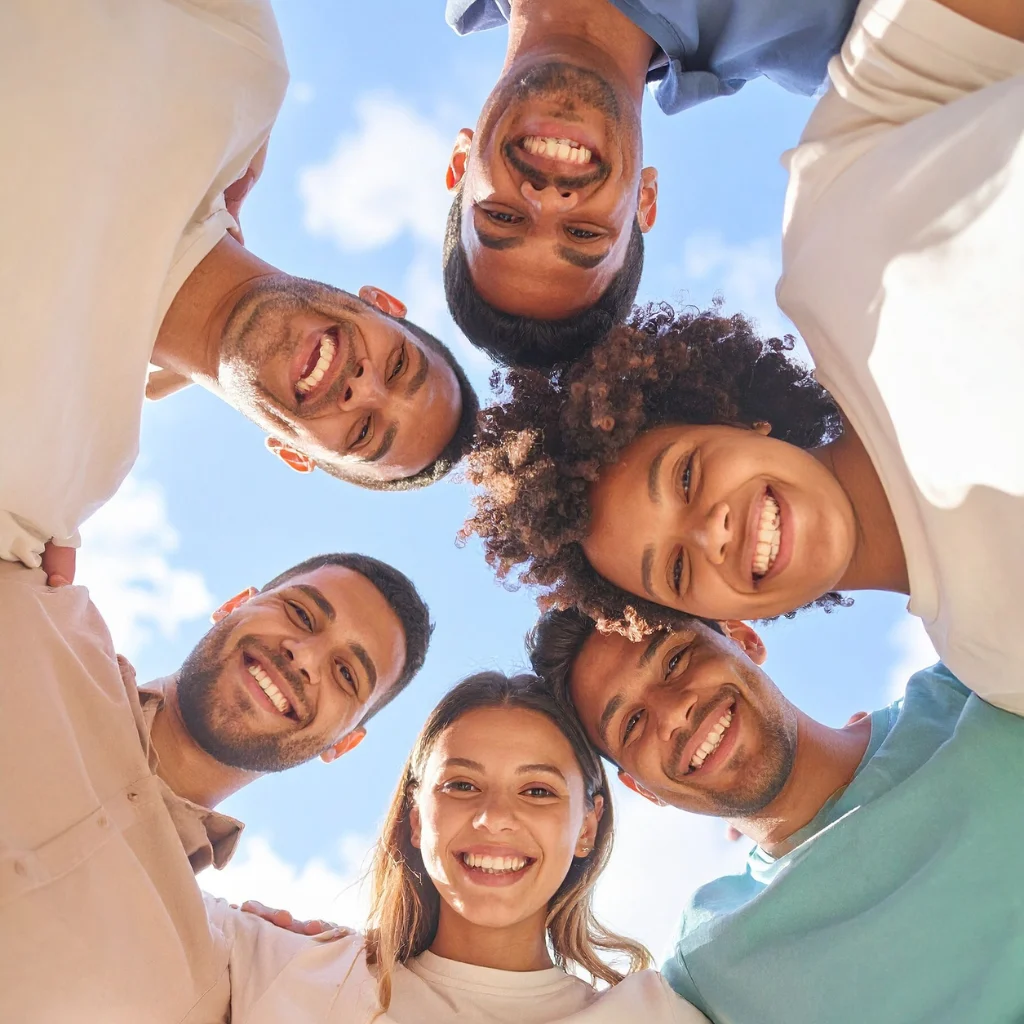group of smiling individuals
