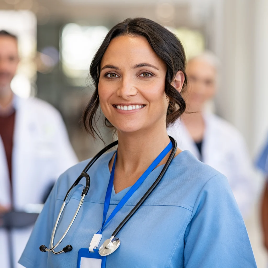 Hard working nurse feeling the told of her profession